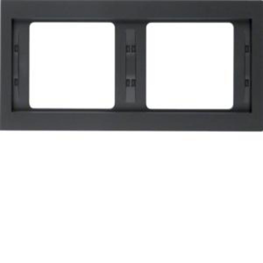 Afdekraam 2-v hor. berker K.1 antraciet mat