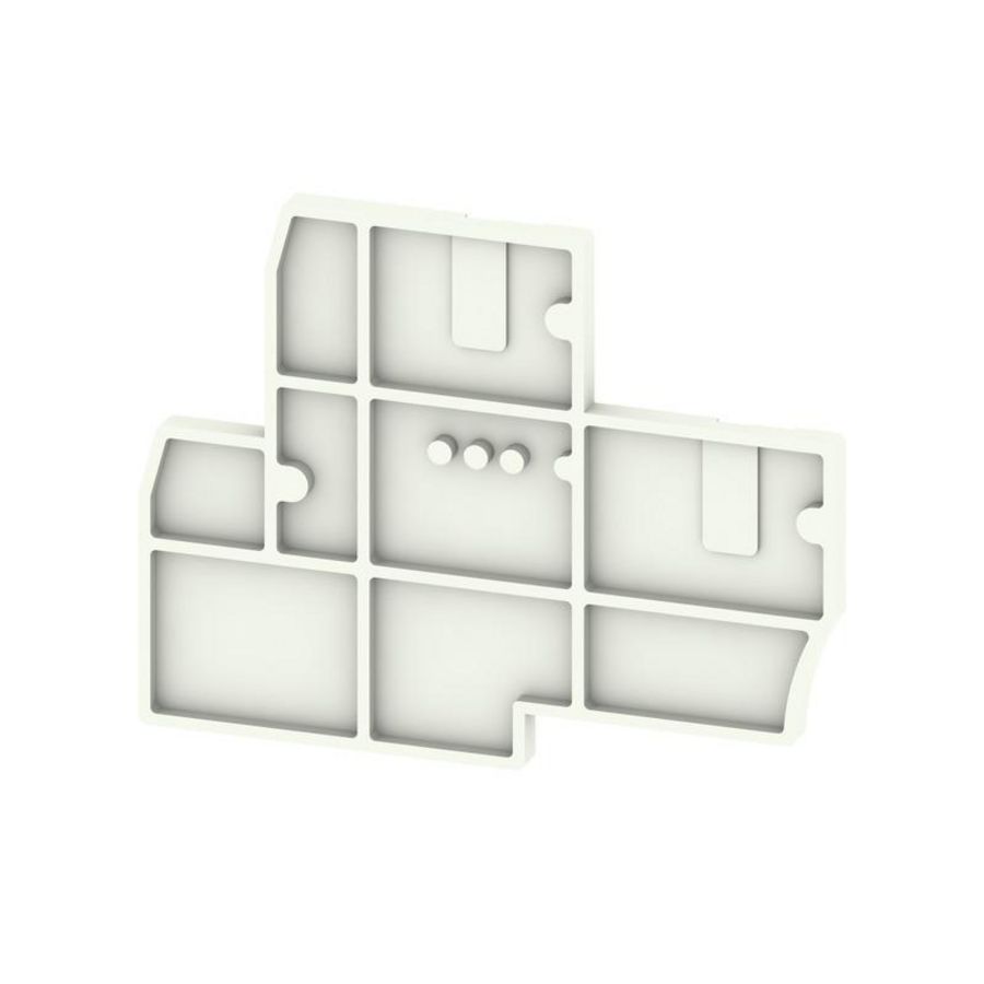 Afsluit- eindplaat l. grijs h:45.4mm b:5.08mm V- VVE=20