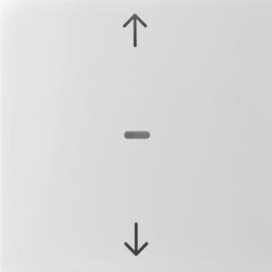 Afdek. drukknopmodule, 1-v, pijlsymb. berker S.1/B.3/B.7, wit Hager