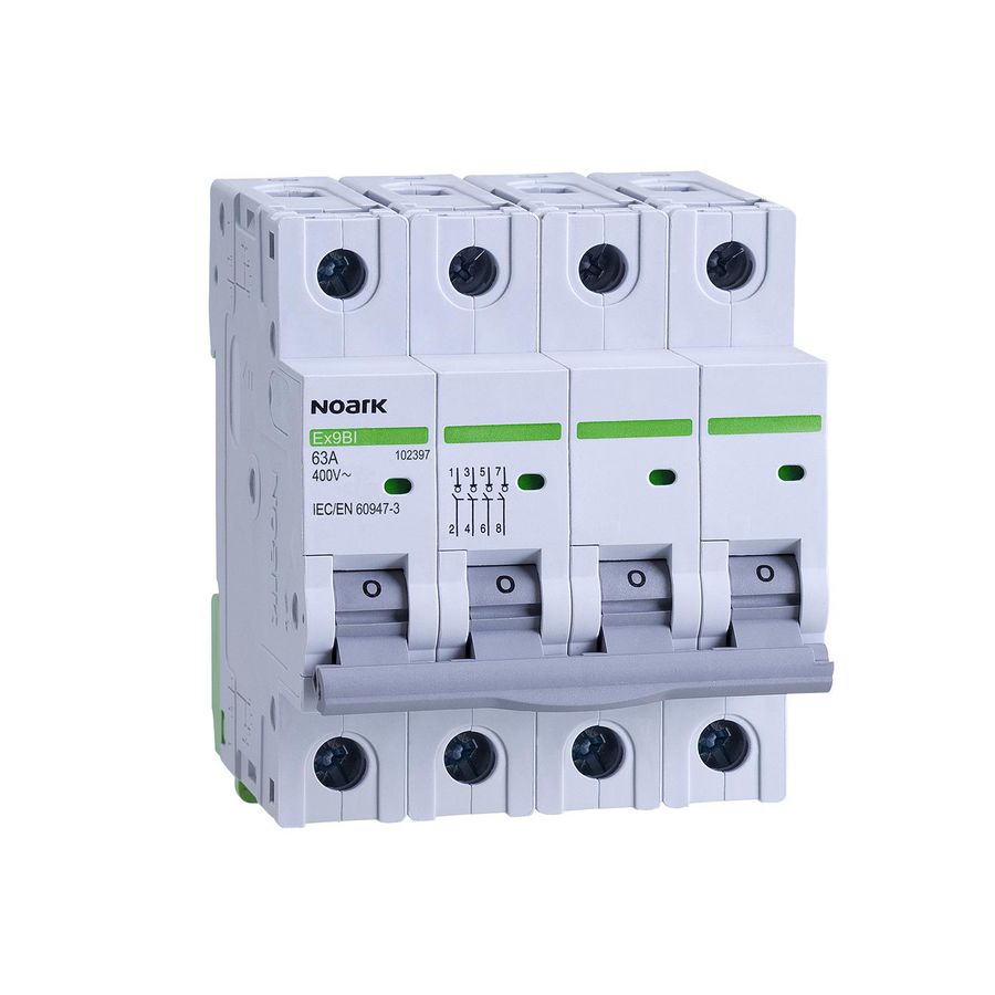 Hoofdschakelaar breedte 4 modules 4-polig 16A Ex9BI 4P 16A