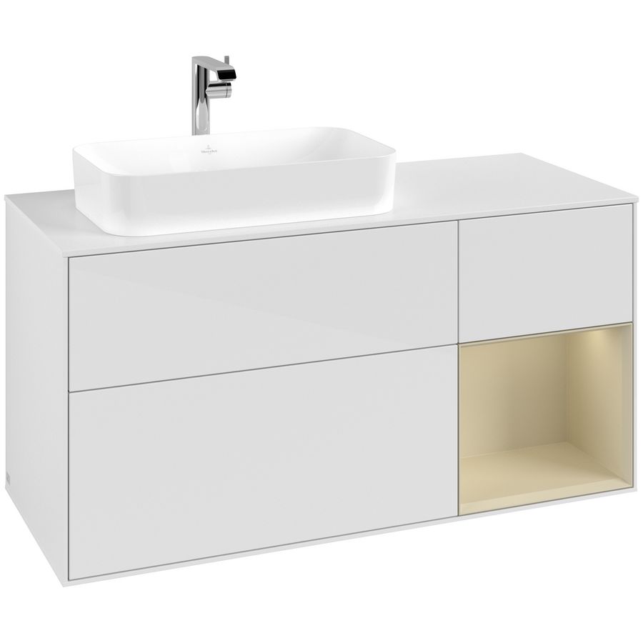 Wastafelonderkast Finion 1200x603x501mm G.White.L F281HJGF