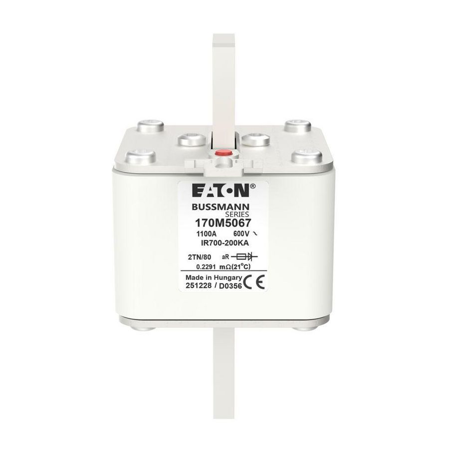 Zekering hoge snelheid 1100A AC 600V 200kA 2 61x75x10 VVE=3