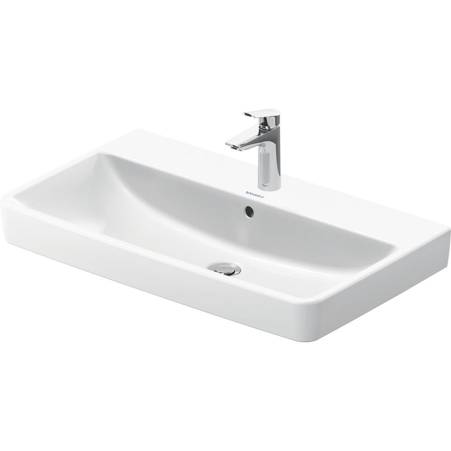 DURAVIT NO.1 #237580 wastafel 800mm wit met kraangat met overloop