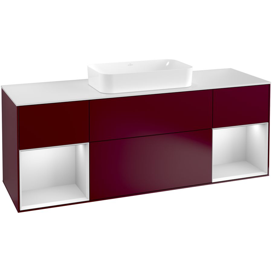 Wastafelonderkast Finion 1600x603x501mm Peony Matt Lacquer F331MTHB