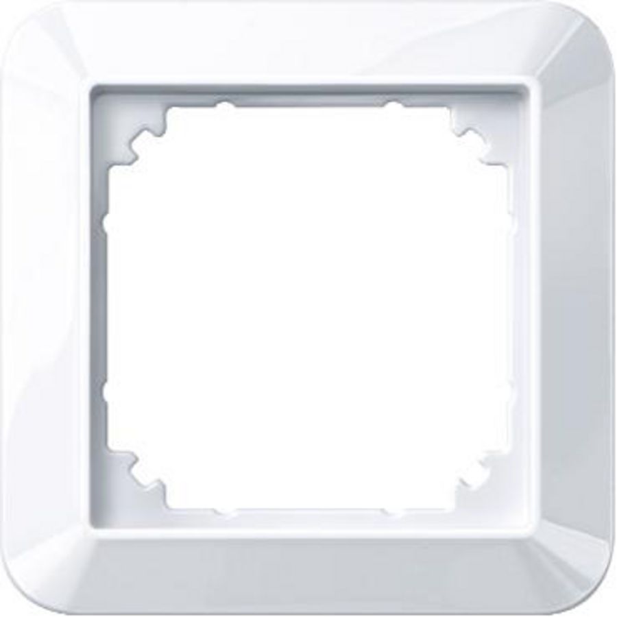 1-M frame 1-gang active Wit glossy