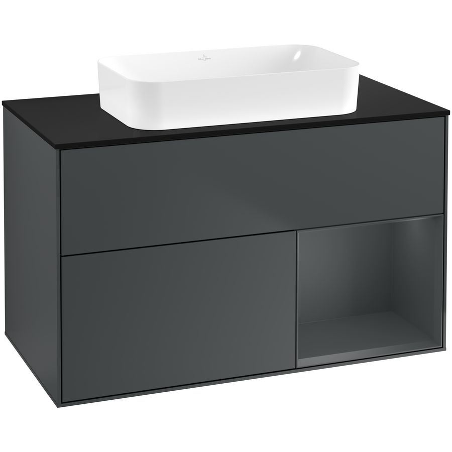 Wastafelonderkast Finion 1000x603x501mm Mid.Blue Matt Lacquer F662HGHG