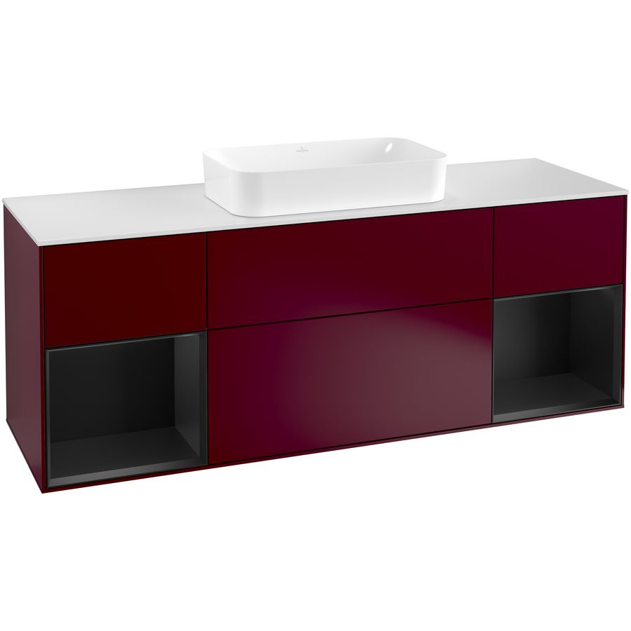 Wastafelonderkast Finion 1600x603x501mm Peony Matt Lacquer F331PDHB