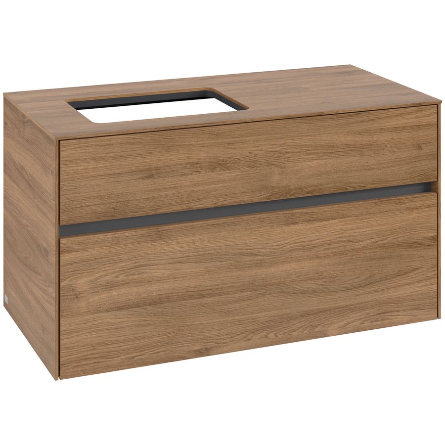 Wastafelonderkast Collaro 1000x548x500mm Oak.Kans C11000RH
