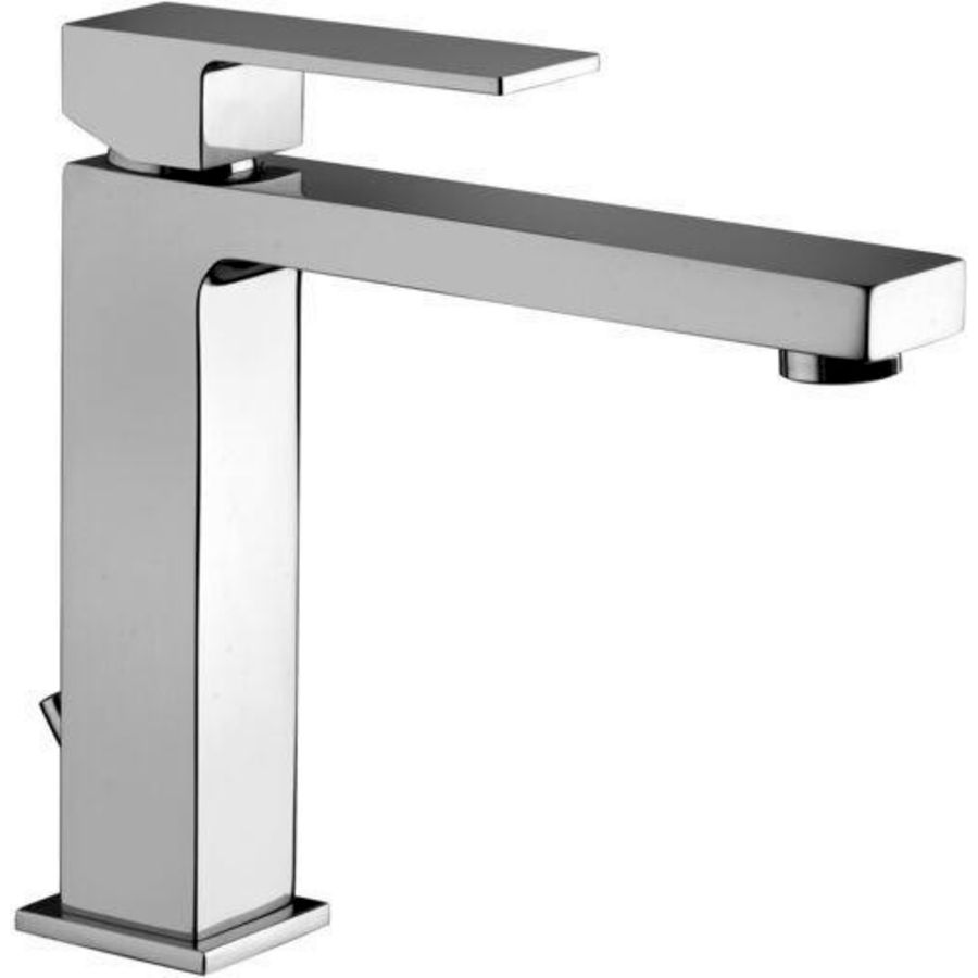 Half ELLE verhoogde wastafelmengkraan met push-open plug 1.1/4" chroom