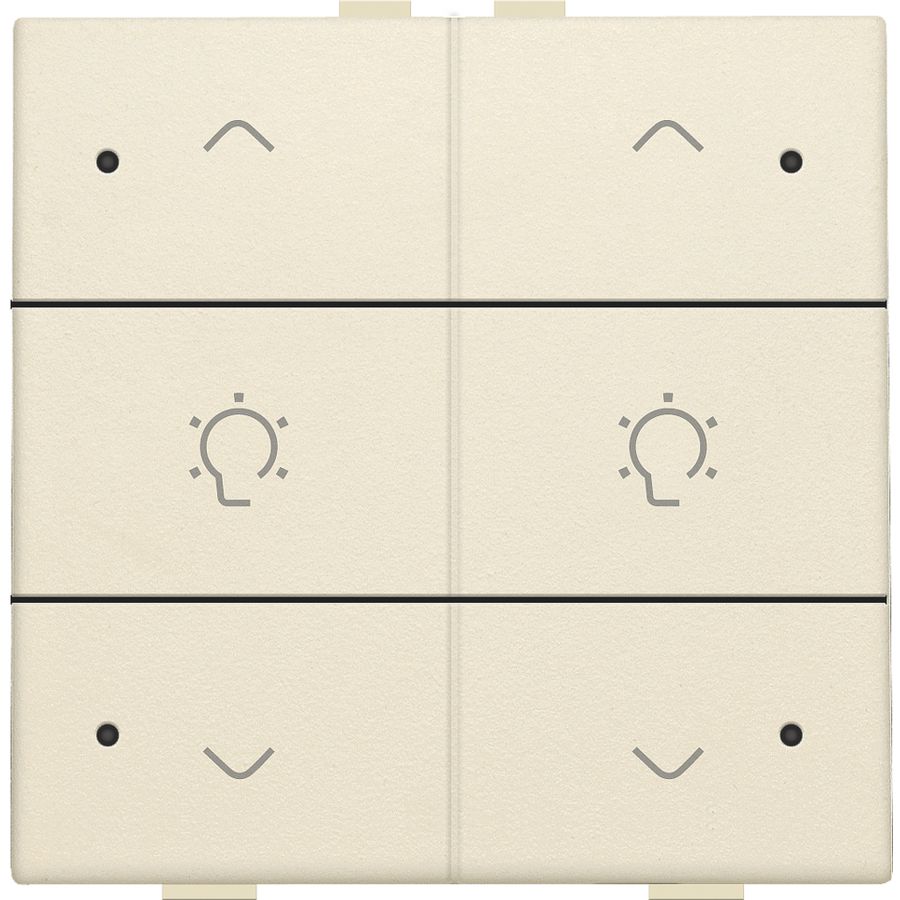 Dubbele dimbediening met led Home Control cream