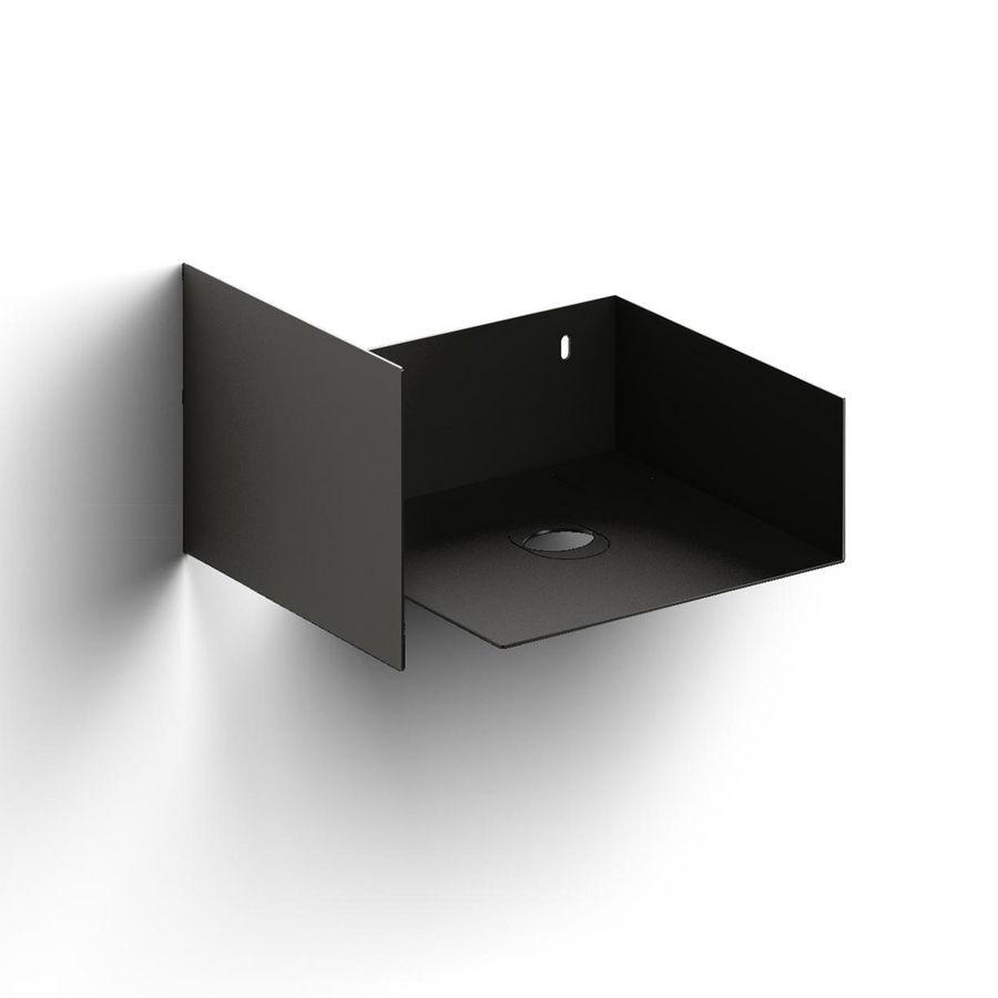 Open kast m handdoekhouder tbv Flush 1 RE zwart