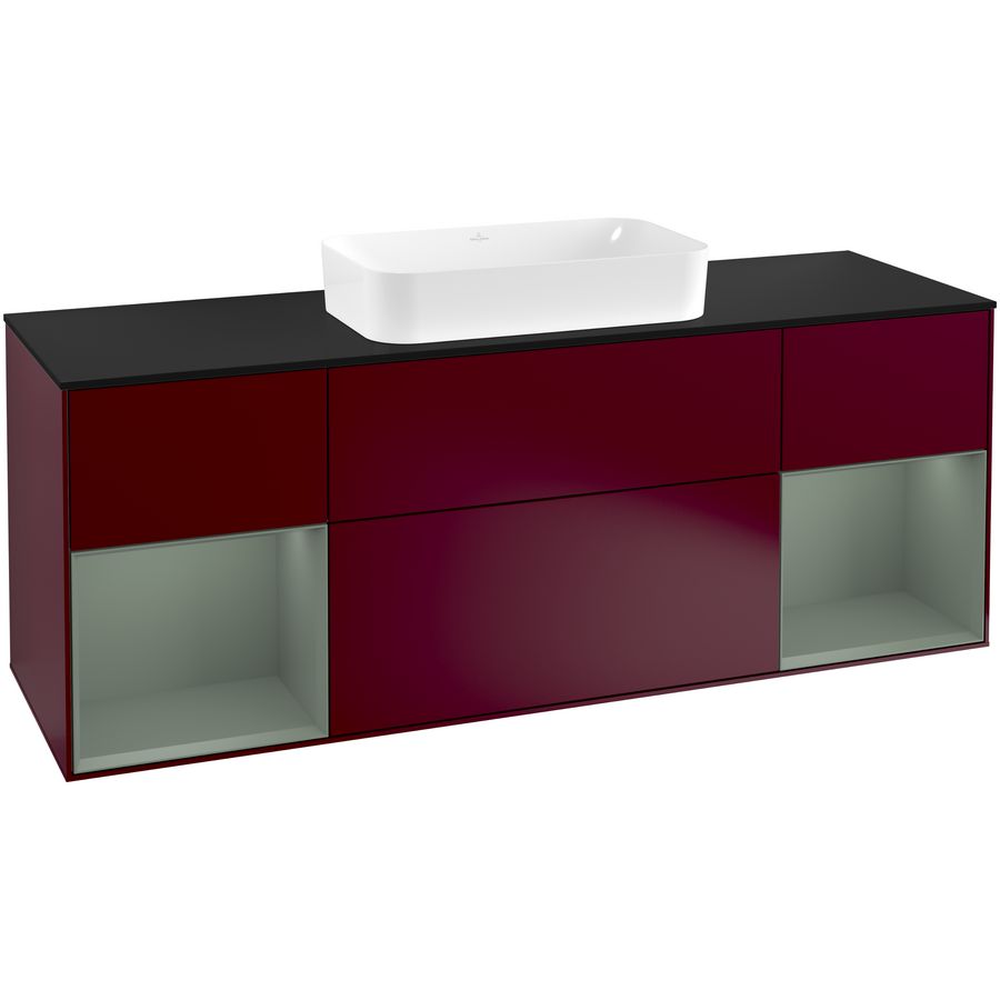 Wastafelonderkast Finion 1600x603x501mm Peony Matt Lacquer F332GMHB