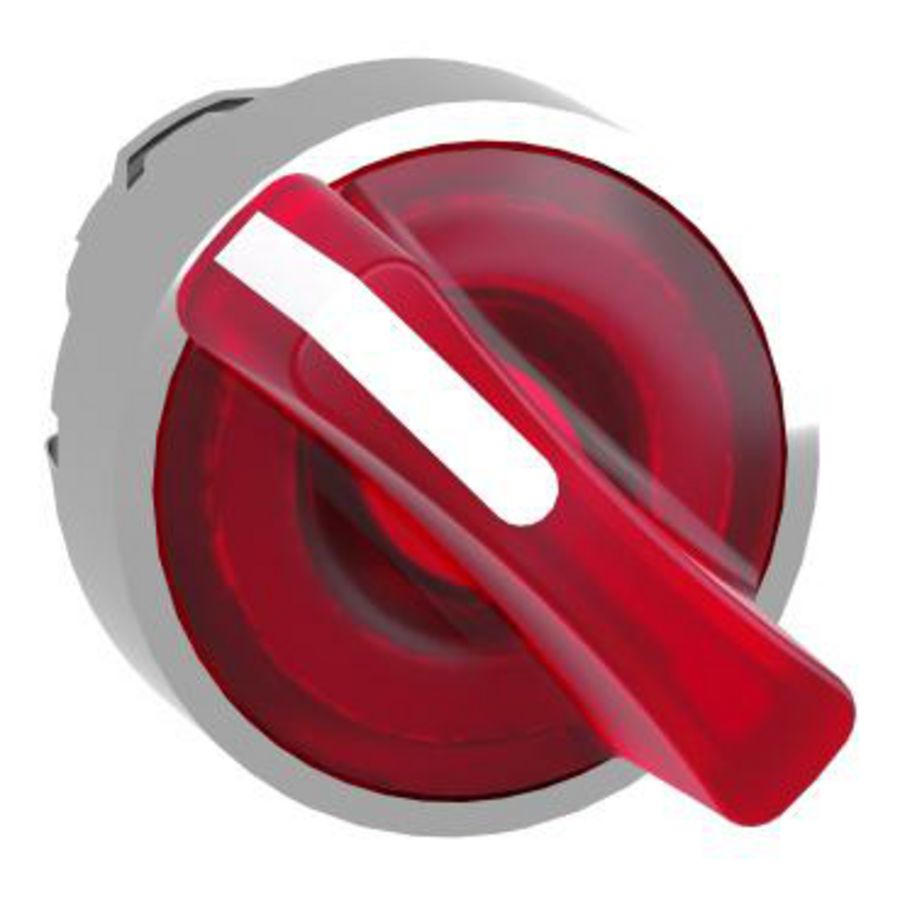Kop voor verlichte keuzeschakelaar 2 standen Ø22mm Rood
