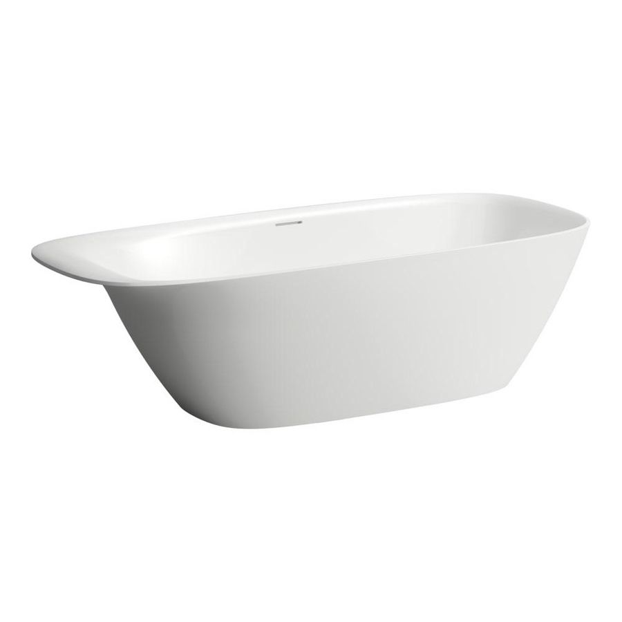 vrijstaand bad 1800x800mm m. overl. incl. click-clack waste wit