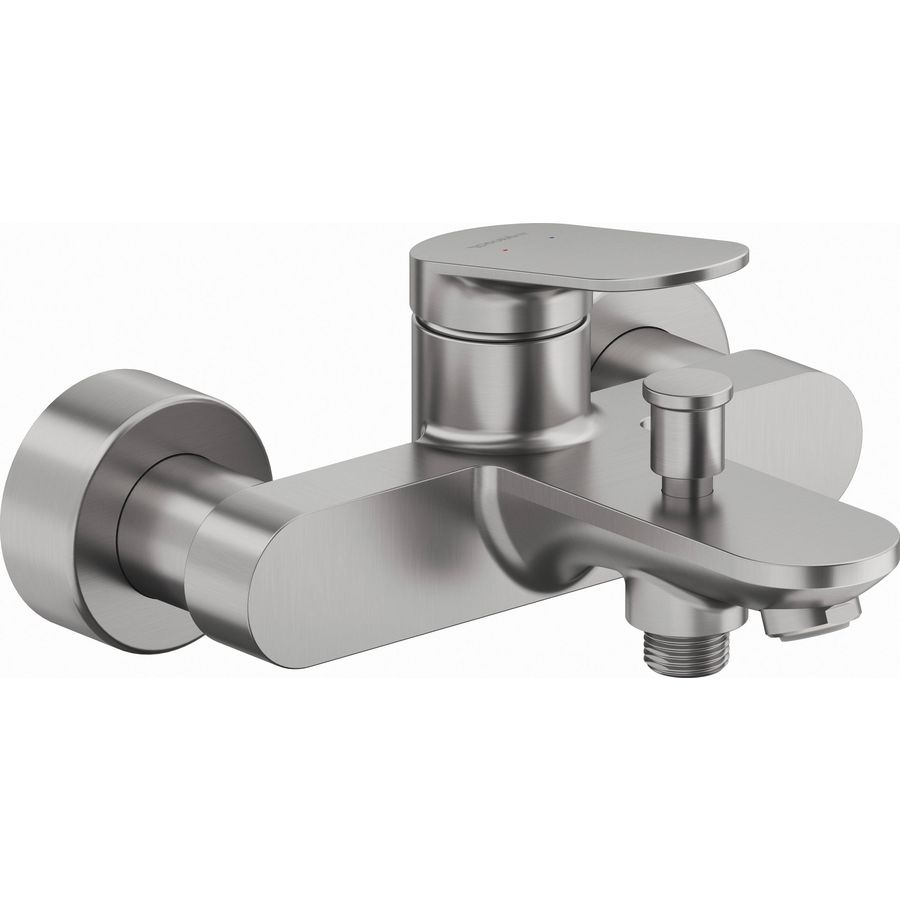 Wave 1-hendel badmengkraan hoh 150mm rvs geborsteld incl. S-koppelingen
