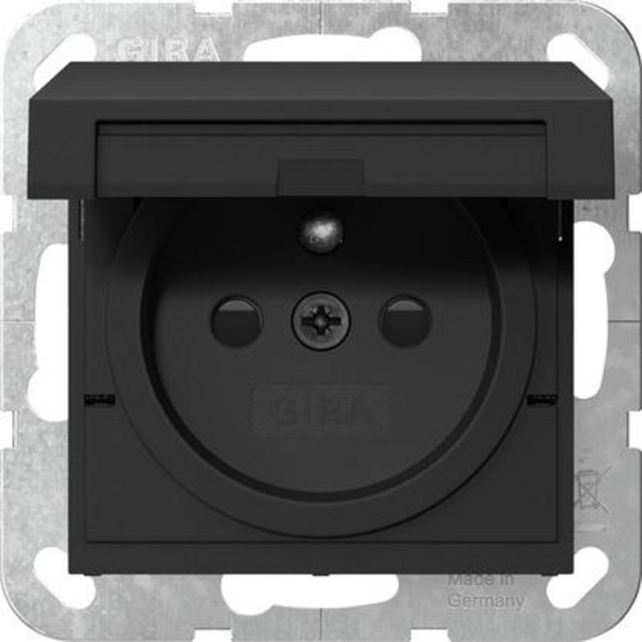 wandcontactdoos aardpen KD + SP System 55 zwart m