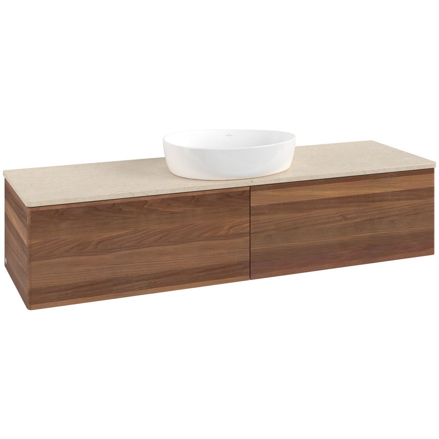 Wastafelonderkast Antao 1600x360x500mm Warm Walnut K36013HM