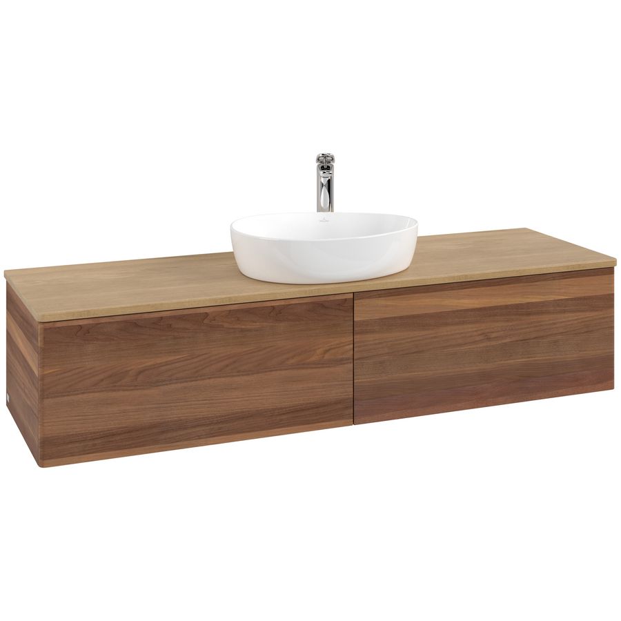 Wastafelonderkast Antao 1600x360x500mm Warm Walnut K36051HM