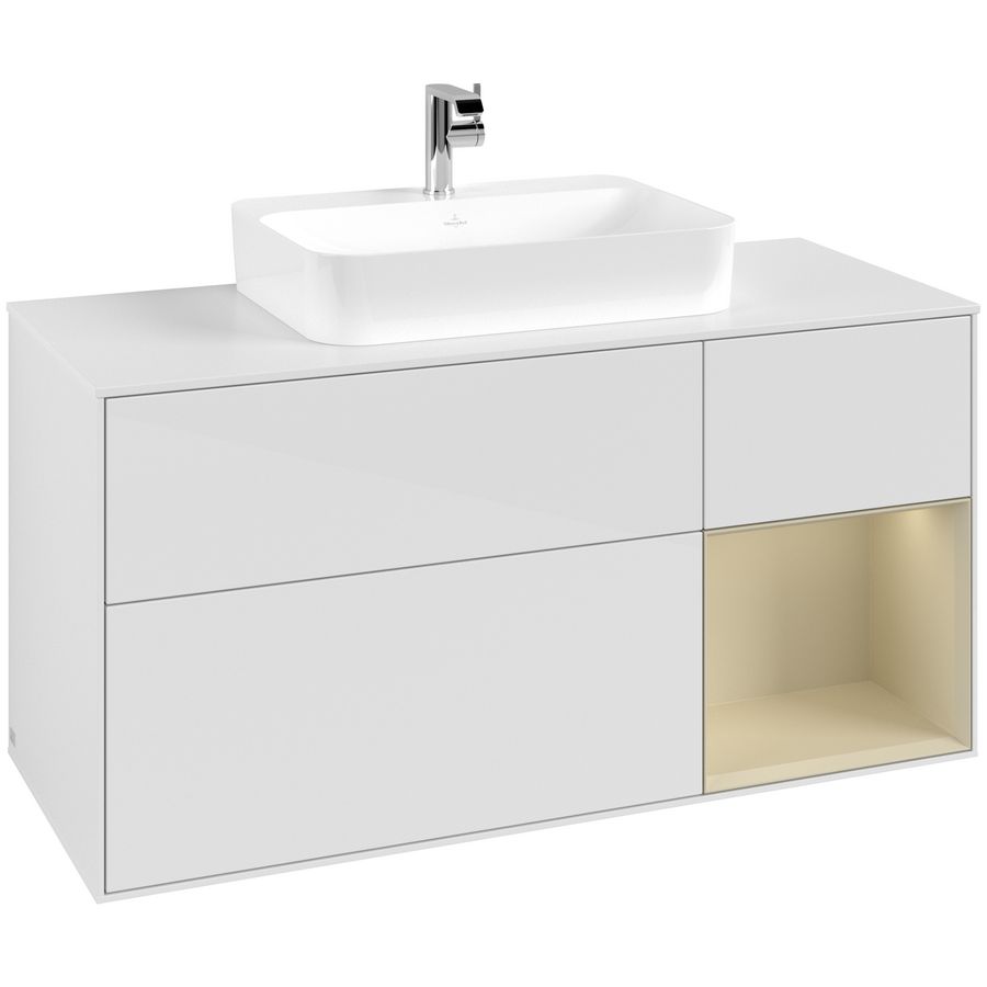 Wastafelonderkast Finion 1200x603x501mm G.White.L F421HJGF