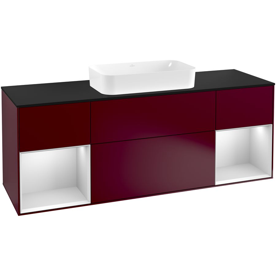 Wastafelonderkast Finion 1600x603x501mm Peony Matt Lacquer F332MTHB