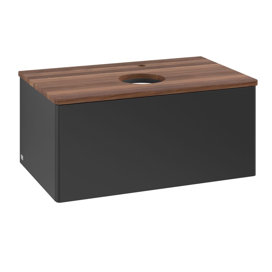 Wastafelonderkast Antao 800x360x500mm Black Matt Lacquer K30052PD