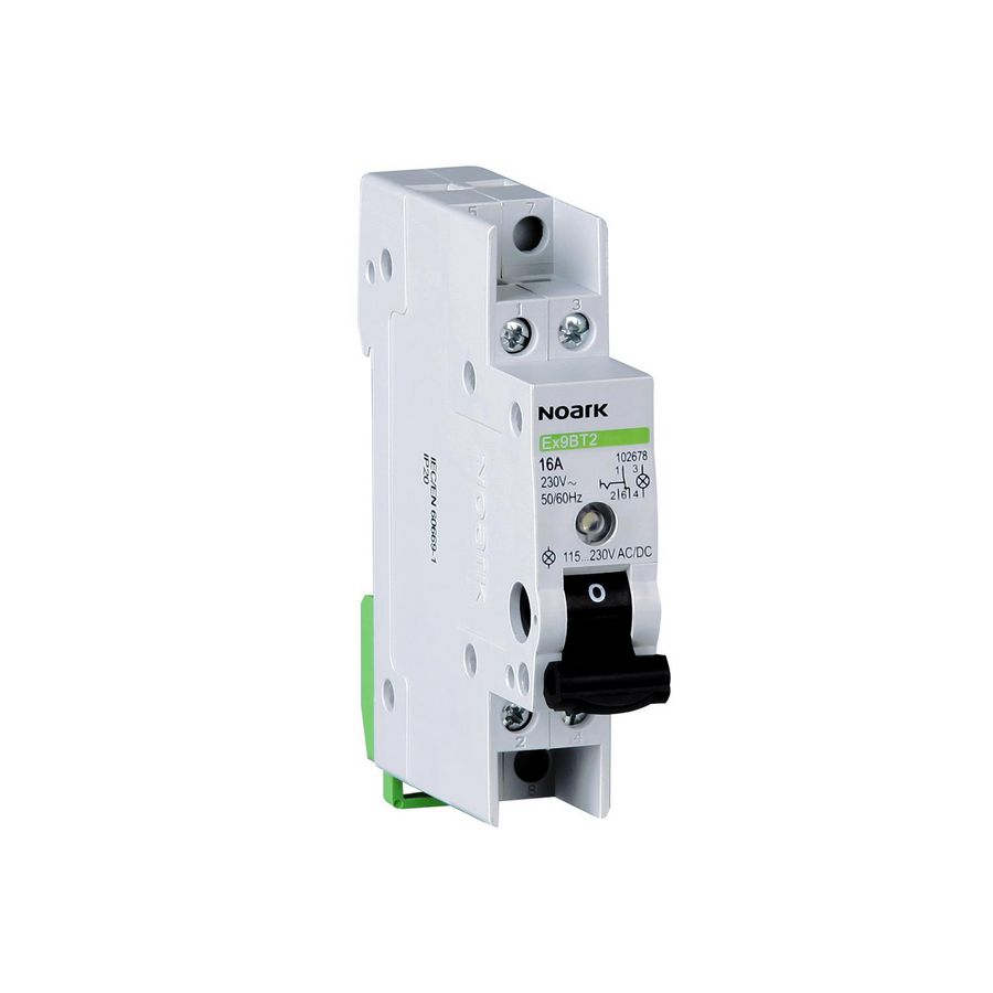 Stuurschakelaar 16A 1 CO contact met LED 48V AC/DC