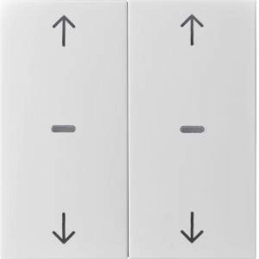 Drukknopmodule afdek. 2-v pijlsymbool berker S.1/B.3/B.7 wit