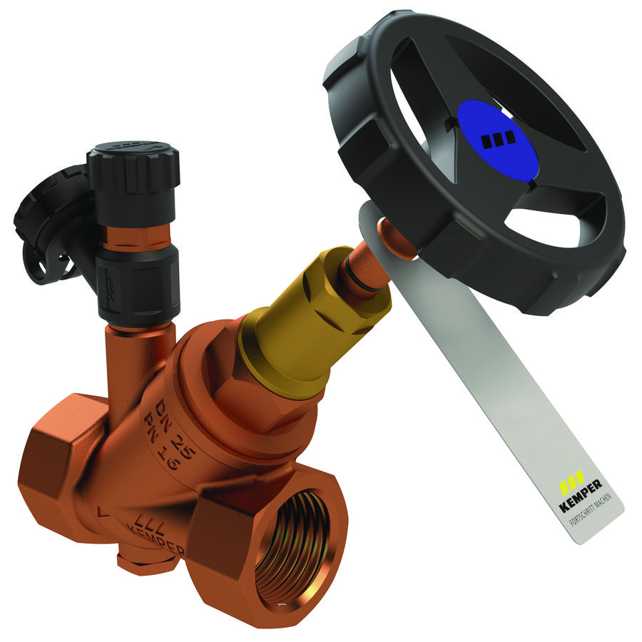 LF afsluiter-keerklep-combinatie+aftapper binnendraad DN25