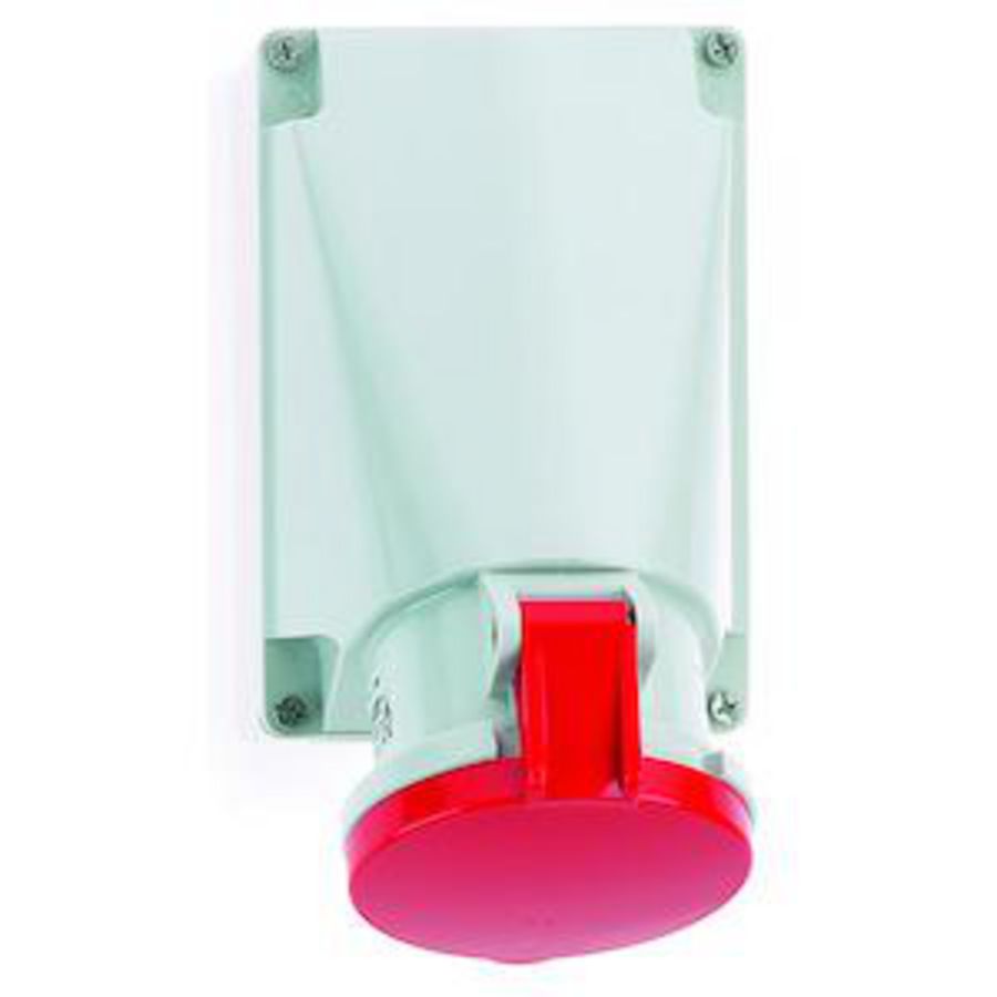 Wandcontactdoos 6h 63A 5P 400V IP44 170x118 Ni