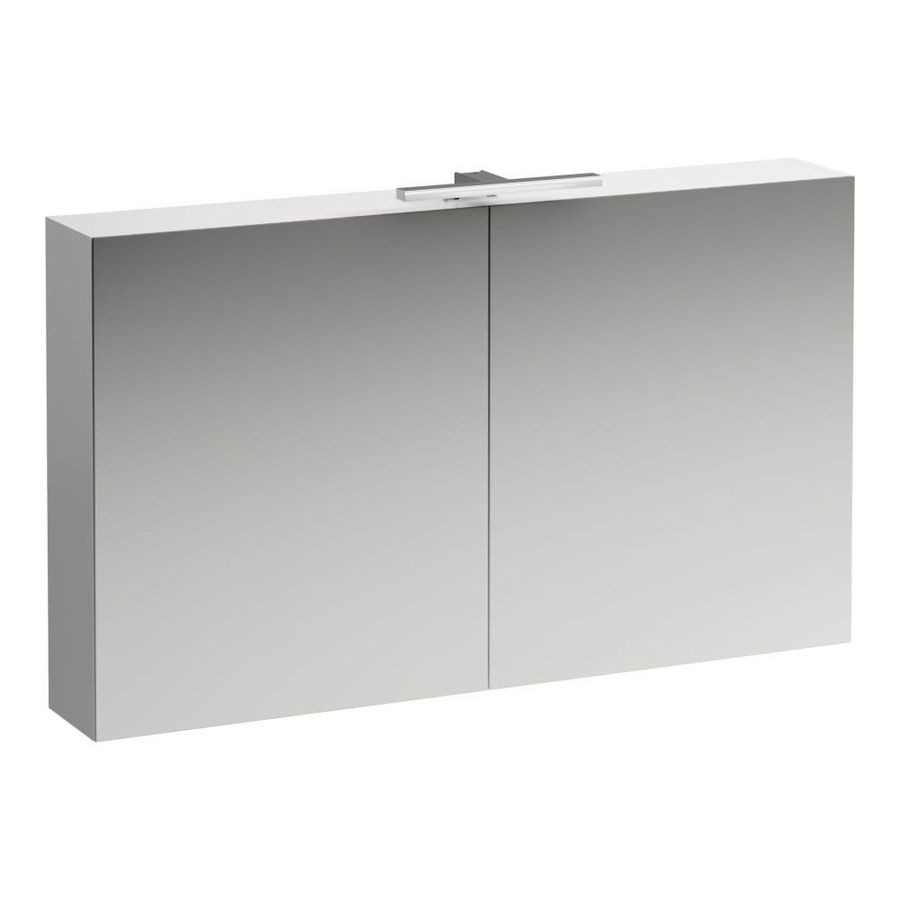 Closetkast 1200x185mm wit 2x 2-zijdige spiegeldeur LI