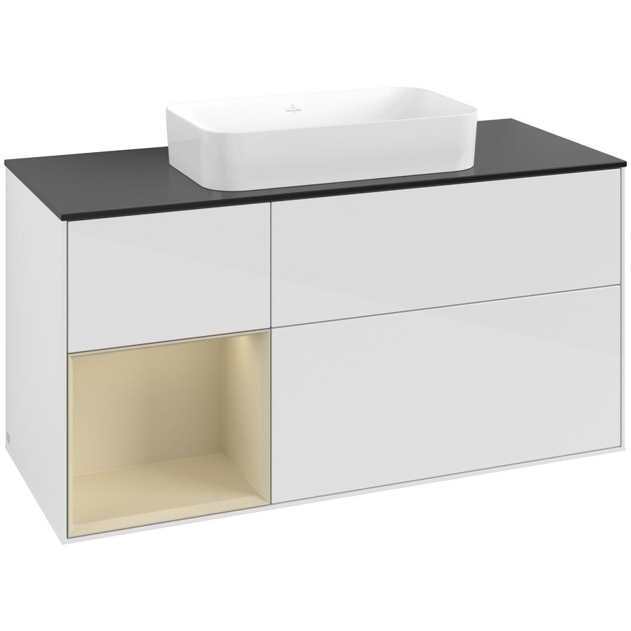 Wastafelonderkast Finion 1200x603x501mm G.White.L F702HJGF