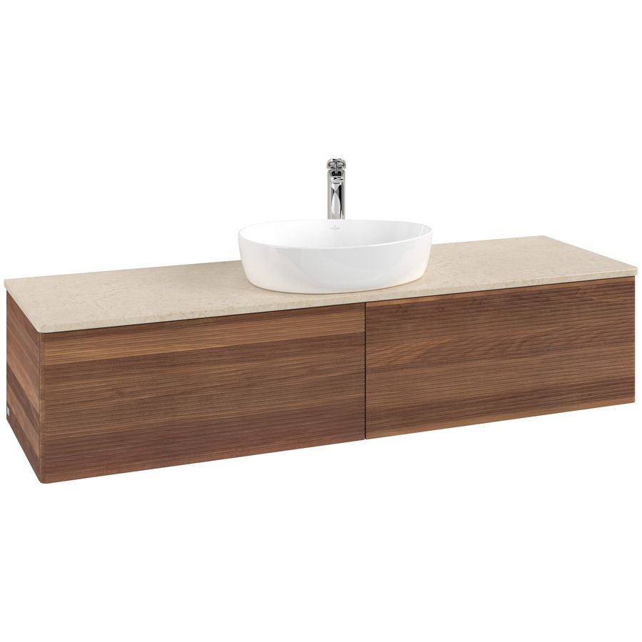 Wastafelonderkast Antao 1600x360x500mm Warm Walnut K36153HM