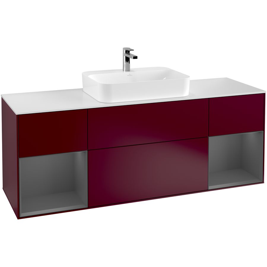 Wastafelonderkast Finion 1600x603x501mm Peony Matt Lacquer F451GKHB