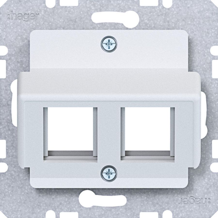 Centraalplaat 2-v AMP connectors A.x/C.x/S.x/B.x/Q.x/K.x wit
