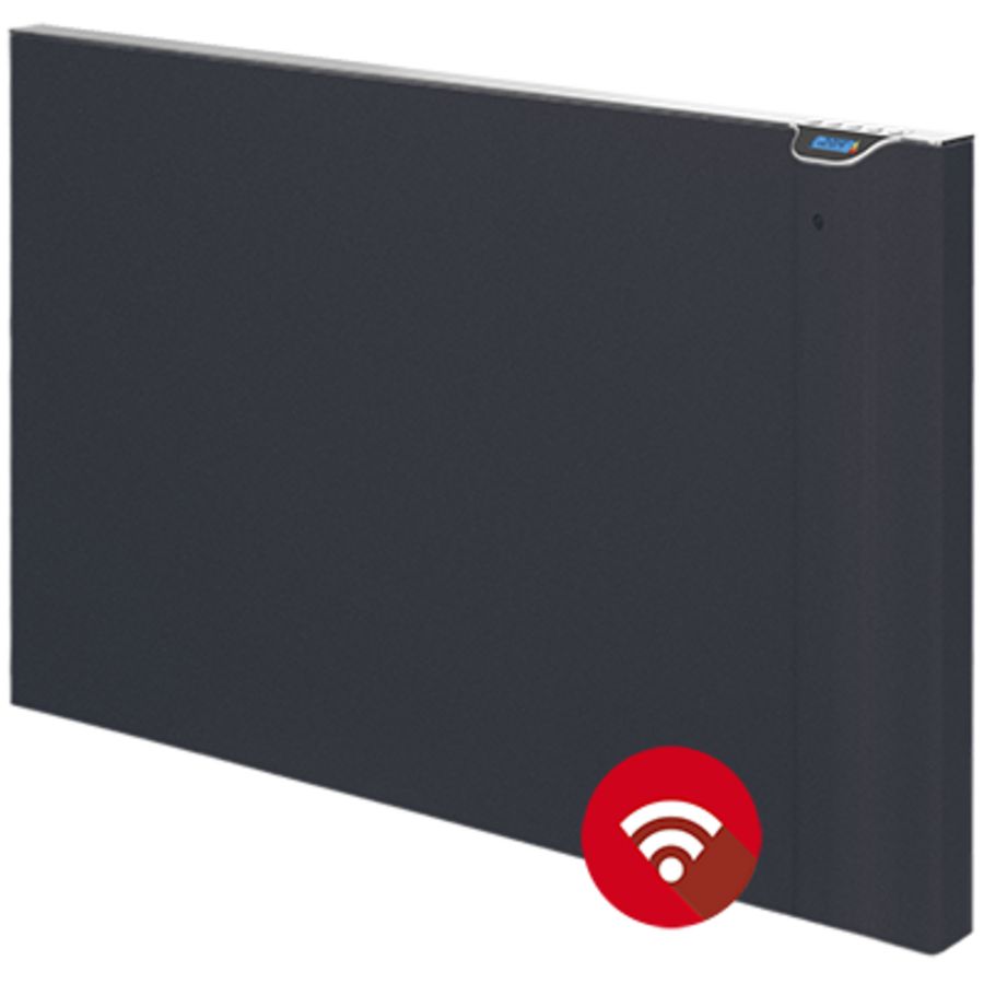 Elek. paneelradiator E-Comfort Klima Wifi 504x1240mm 2000W RAL7024 mat antraciet grijs