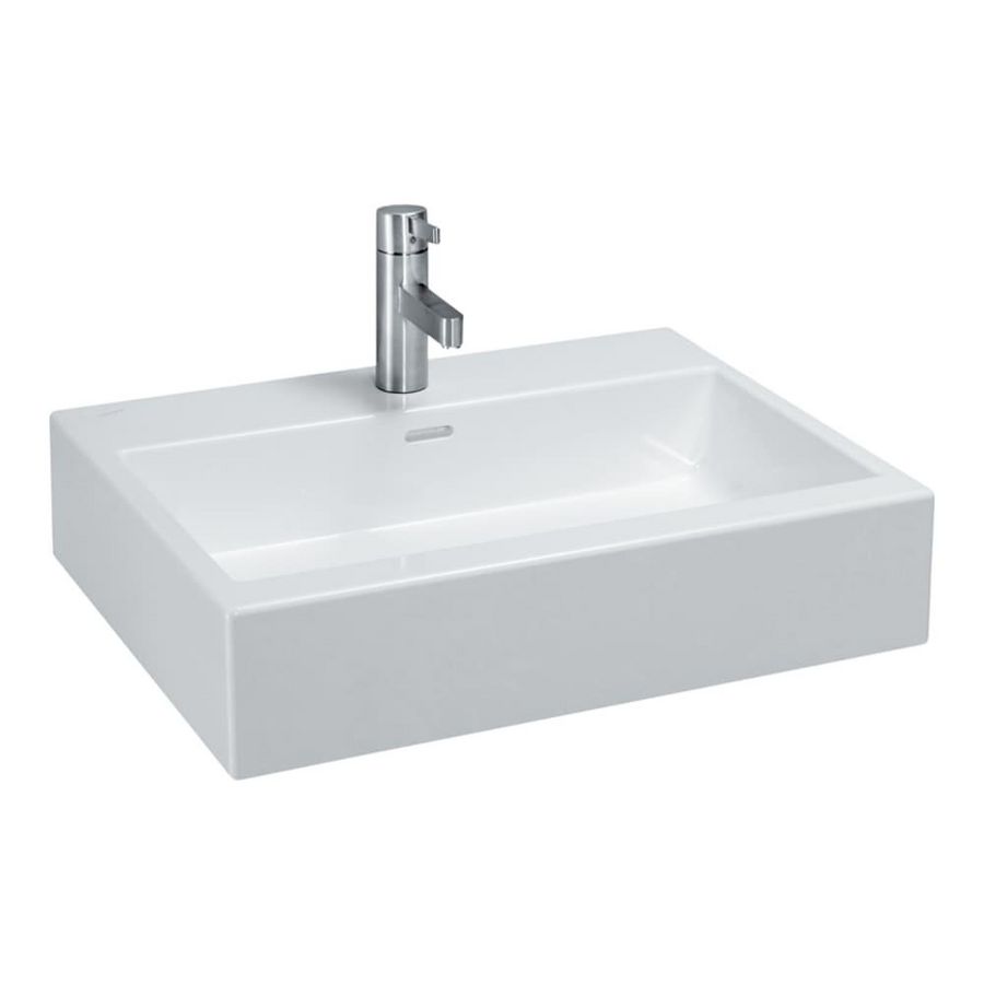 Living City meubelwastafel 600x460x155mm wit m.kraang./overl