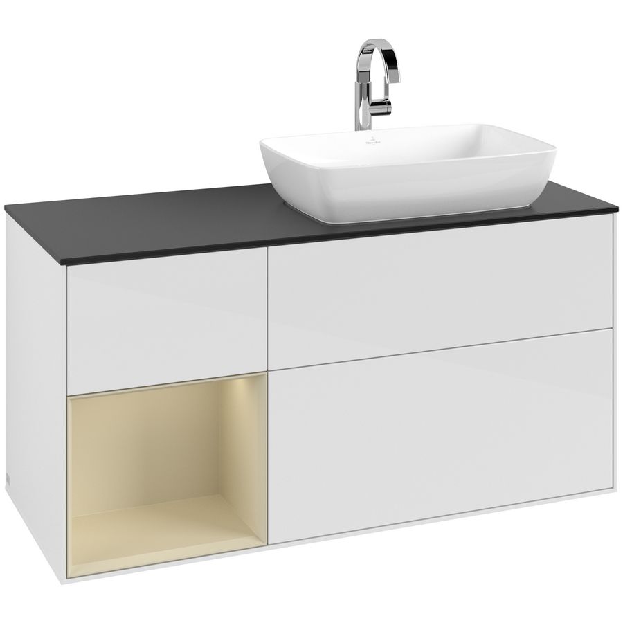 Wastafelonderkast Finion 1200x603x501mm G.White.L F802HJGF