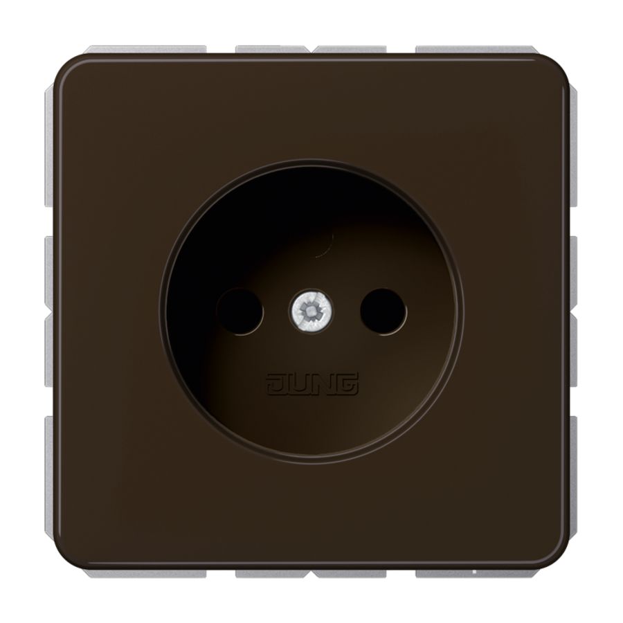 Wandcontactdoos bruin 1-voudig CD500 VVE=10