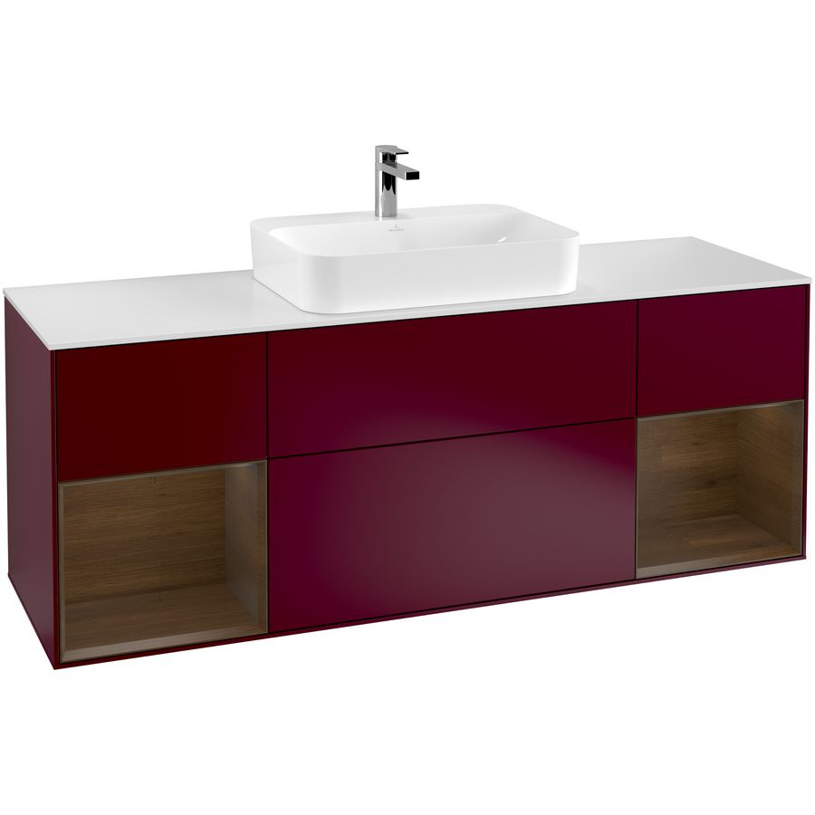 Wastafelonderkast Finion 1600x603x501mm Peony Matt Lacquer F451GNHB