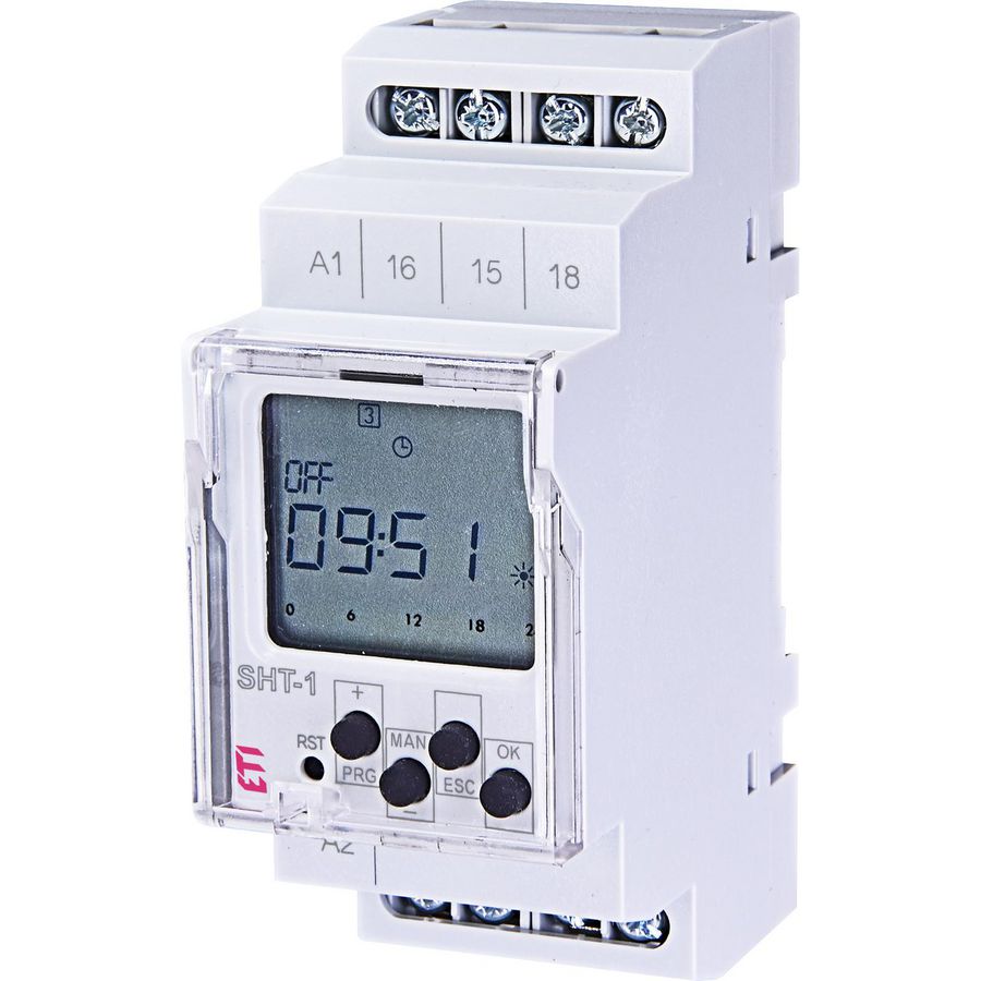 Tijdklok week 1x16A 12-240VAC/DC +Z/W