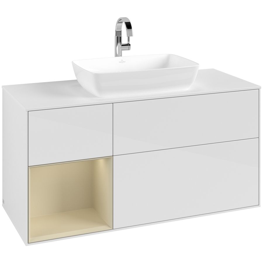 Wastafelonderkast Finion 1200x603x501mm G.White.L F821HJGF