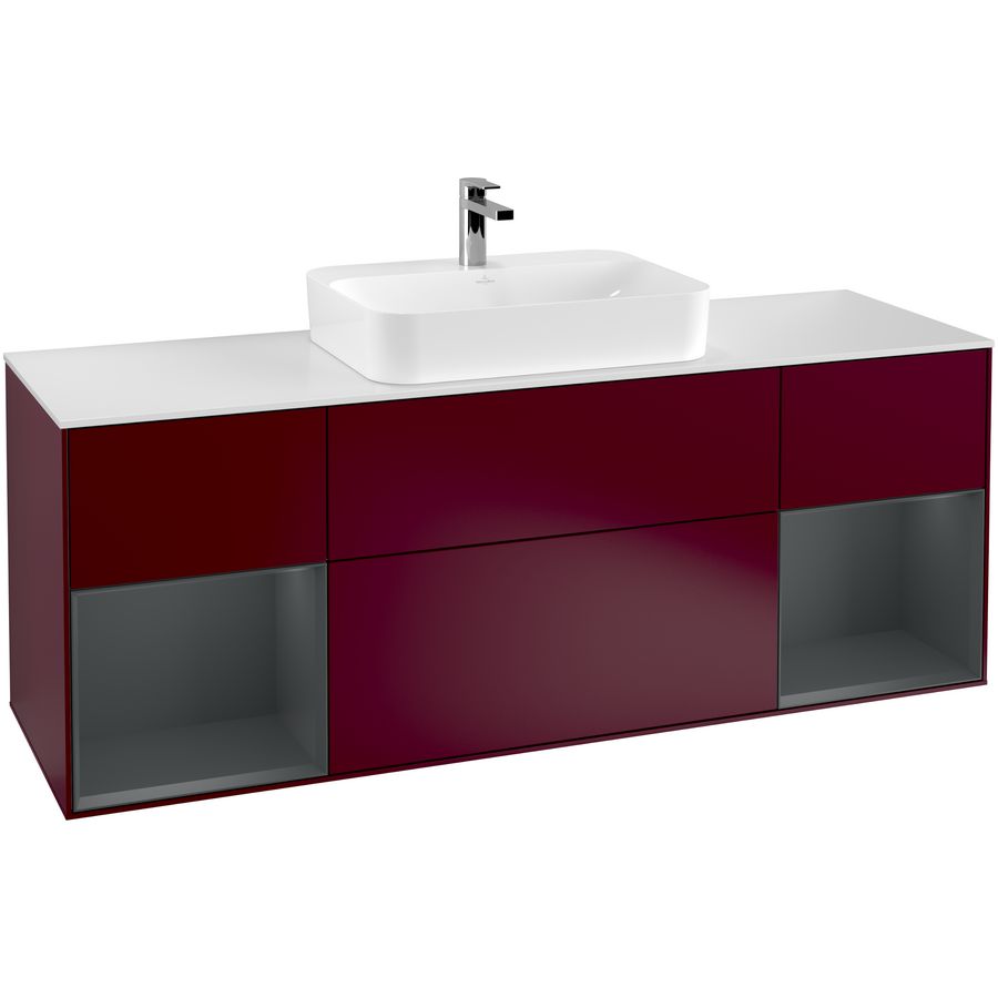 Wastafelonderkast Finion 1600x603x501mm Peony Matt Lacquer F451HGHB