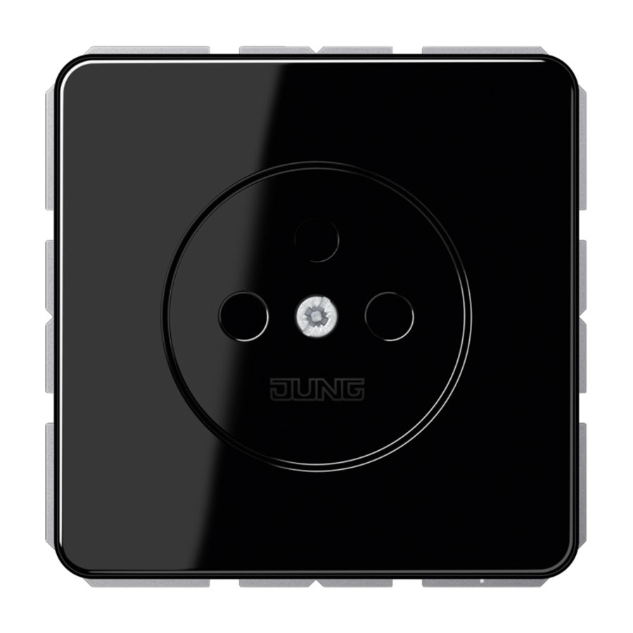 Wandcontactdoos zwart 1-voudig CD500 VVE=10