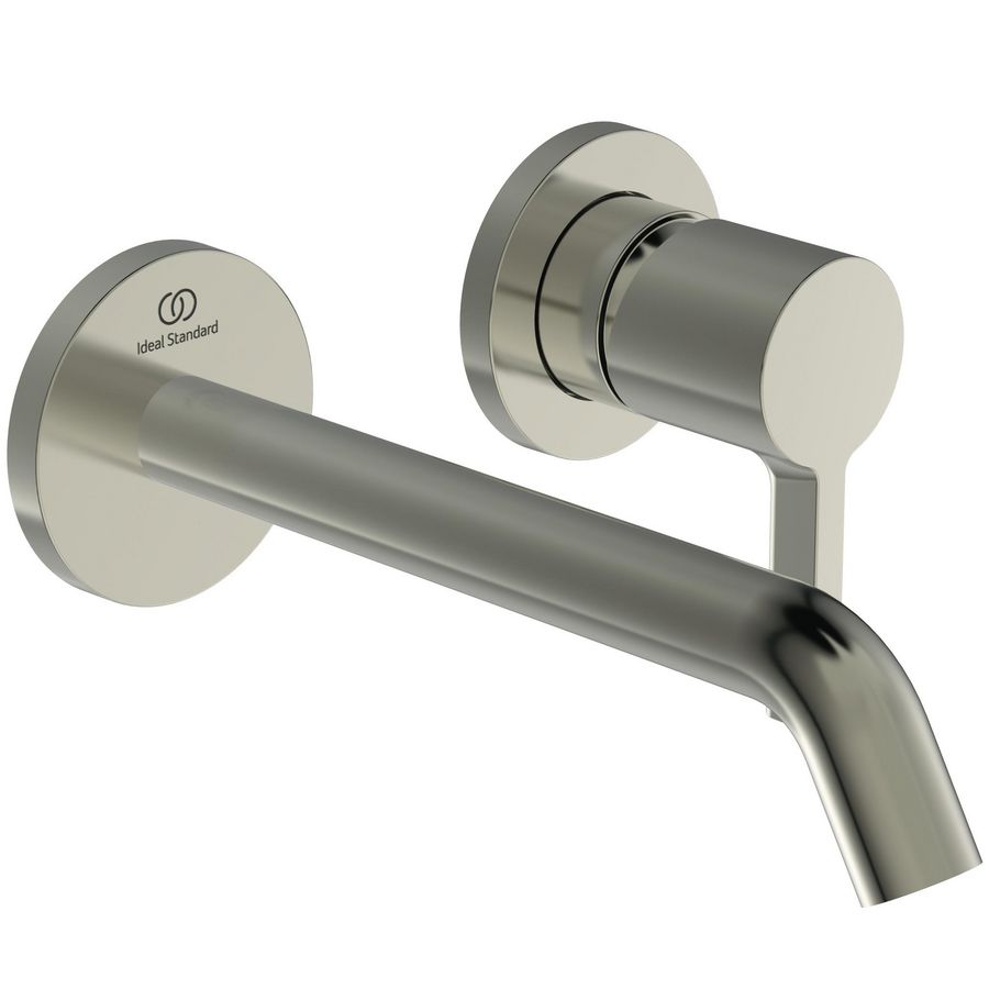 Joy wandmengkraan 5l/min. uitloop 18cm 2 opbouwd. silver storm (rvs look)