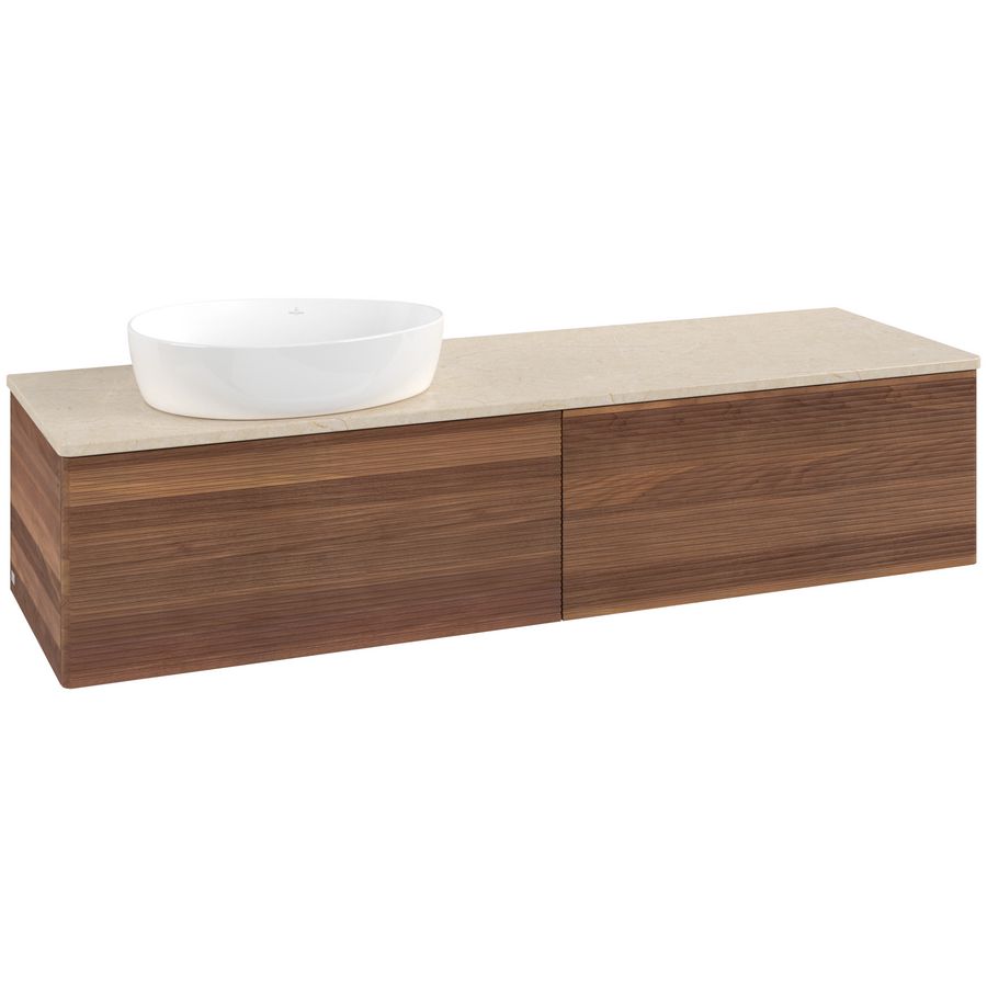 Wastafelonderkast Antao 1600x360x500mm Warm Walnut K37113HM