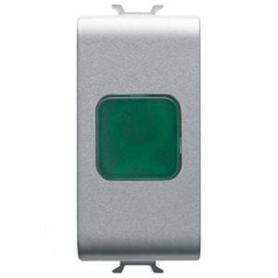 ENKELE INDICATIELAMP-GROEN-1 MODULE-TITANIUM-CHORUSM