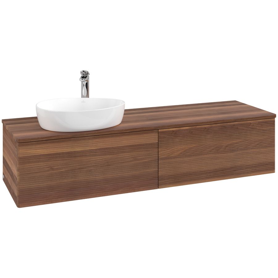 Wastafelonderkast Antao 1600x360x500mm Warm Walnut K37152HM
