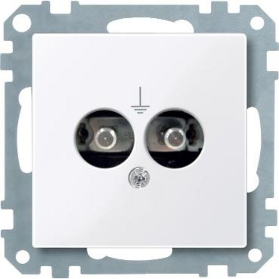 Potential equal. socket-outlet insert active white glossy
