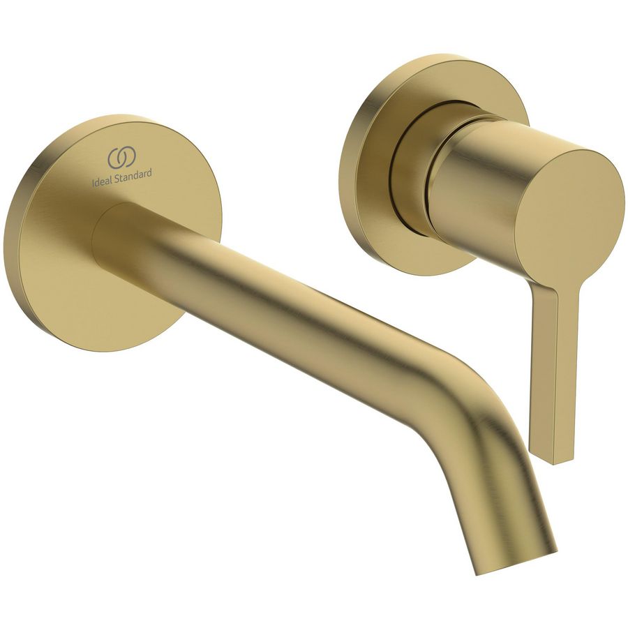 Joy wandmengkraan 5l/min. uitloop 18cm 2 opbouwd. brushed gold (mat goudkleurig)