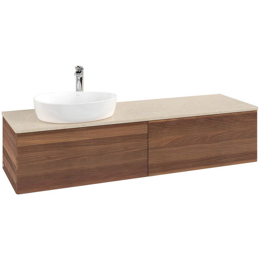 Wastafelonderkast Antao 1600x360x500mm Warm Walnut K37153HM